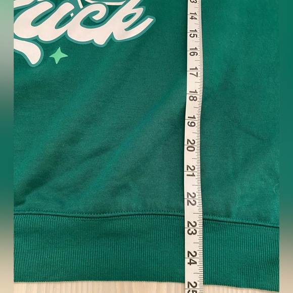 Irish XL (16-18) Green 'Try Your Luck' Shamrock Sweatshirt St. Patrick’s Day - Picture 5 of 6
